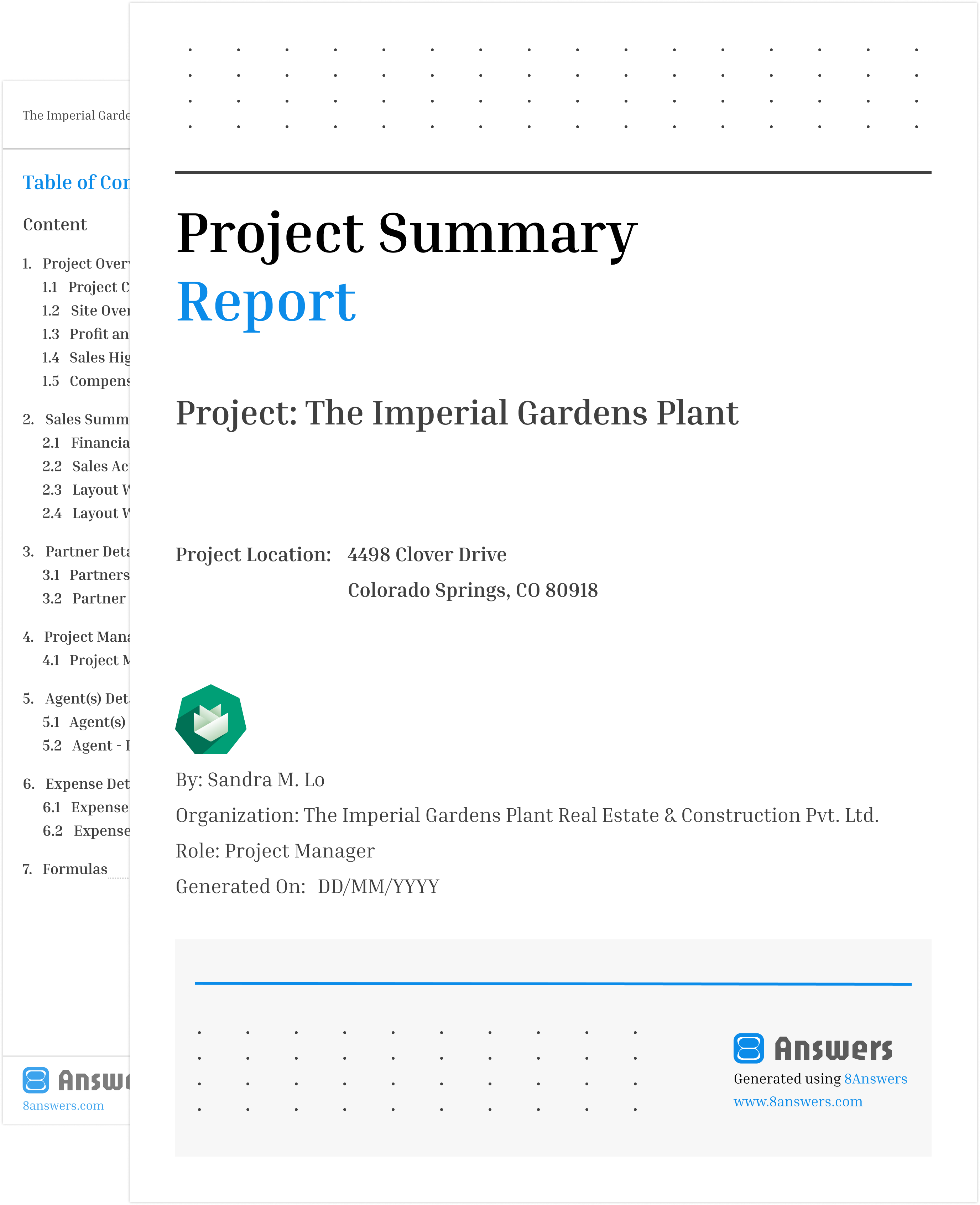 Smart reports dashboard